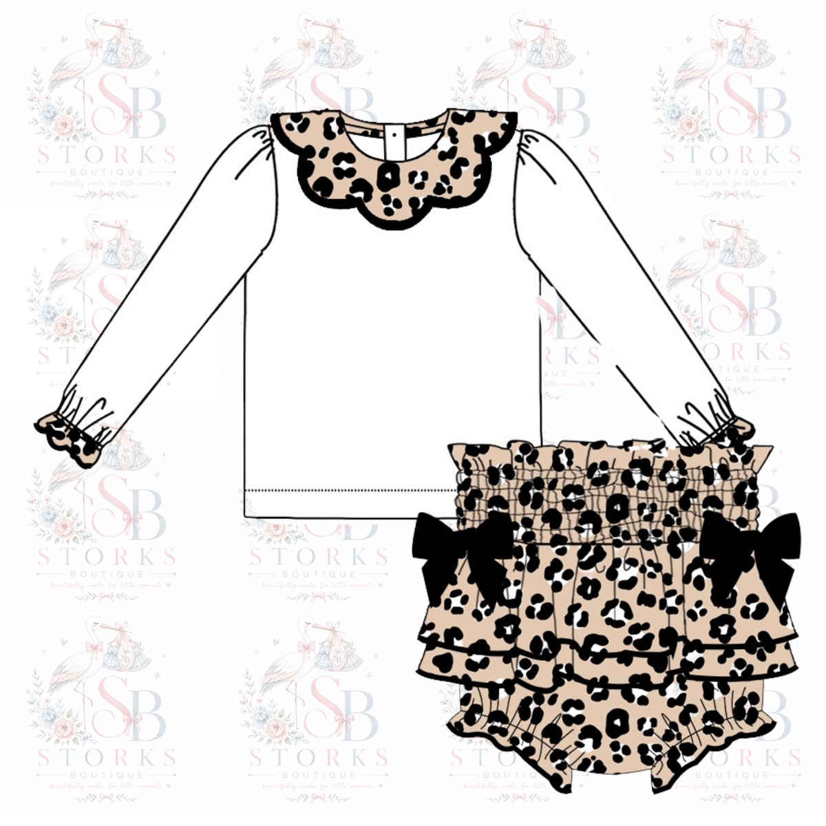 Leopard jam pant set