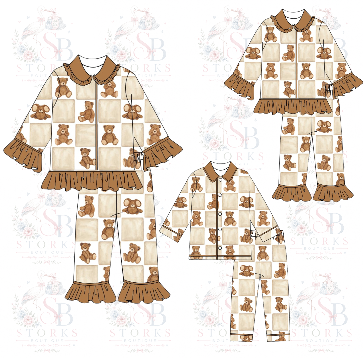 Brown bear mama and mini x