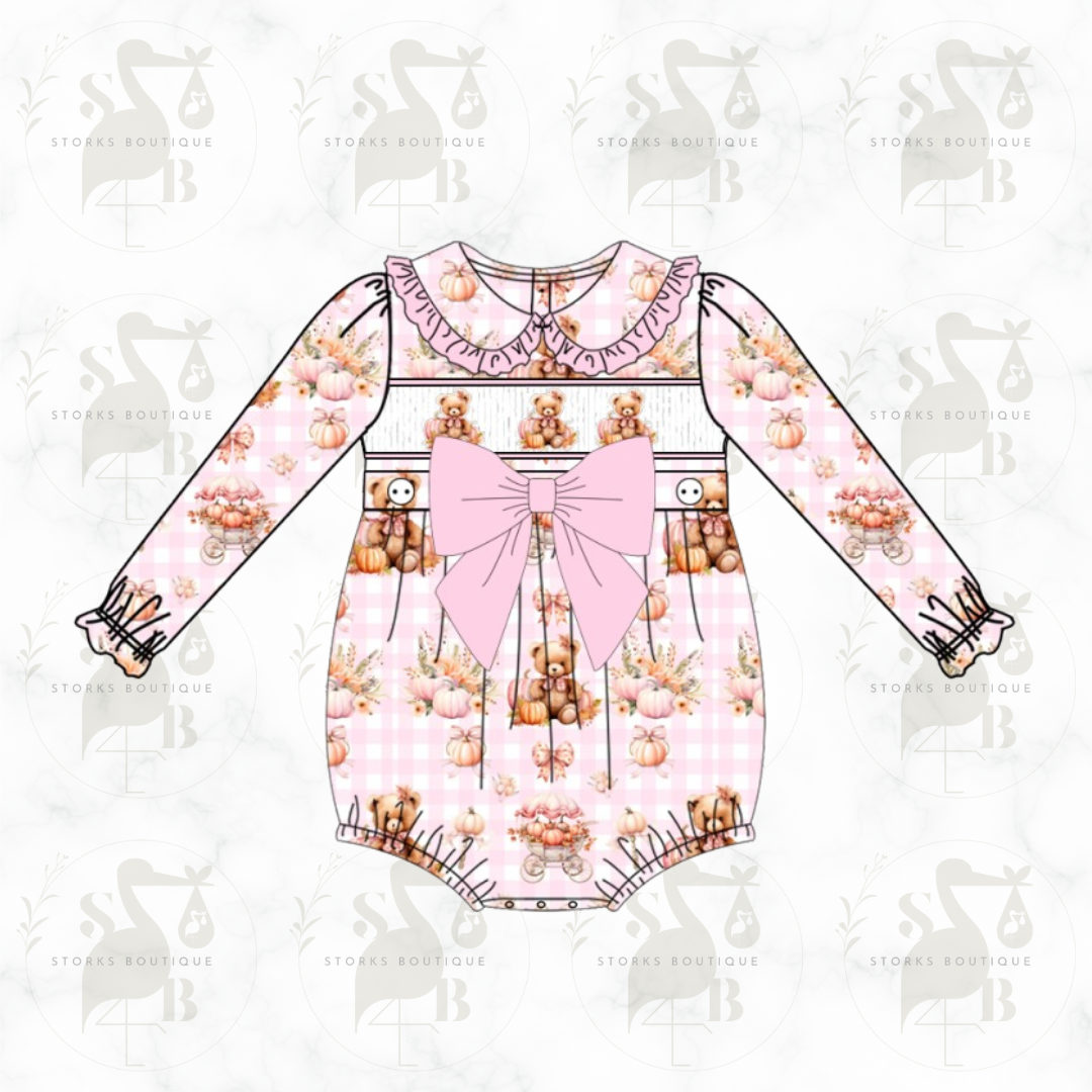 Teddy Pumpkin Romper