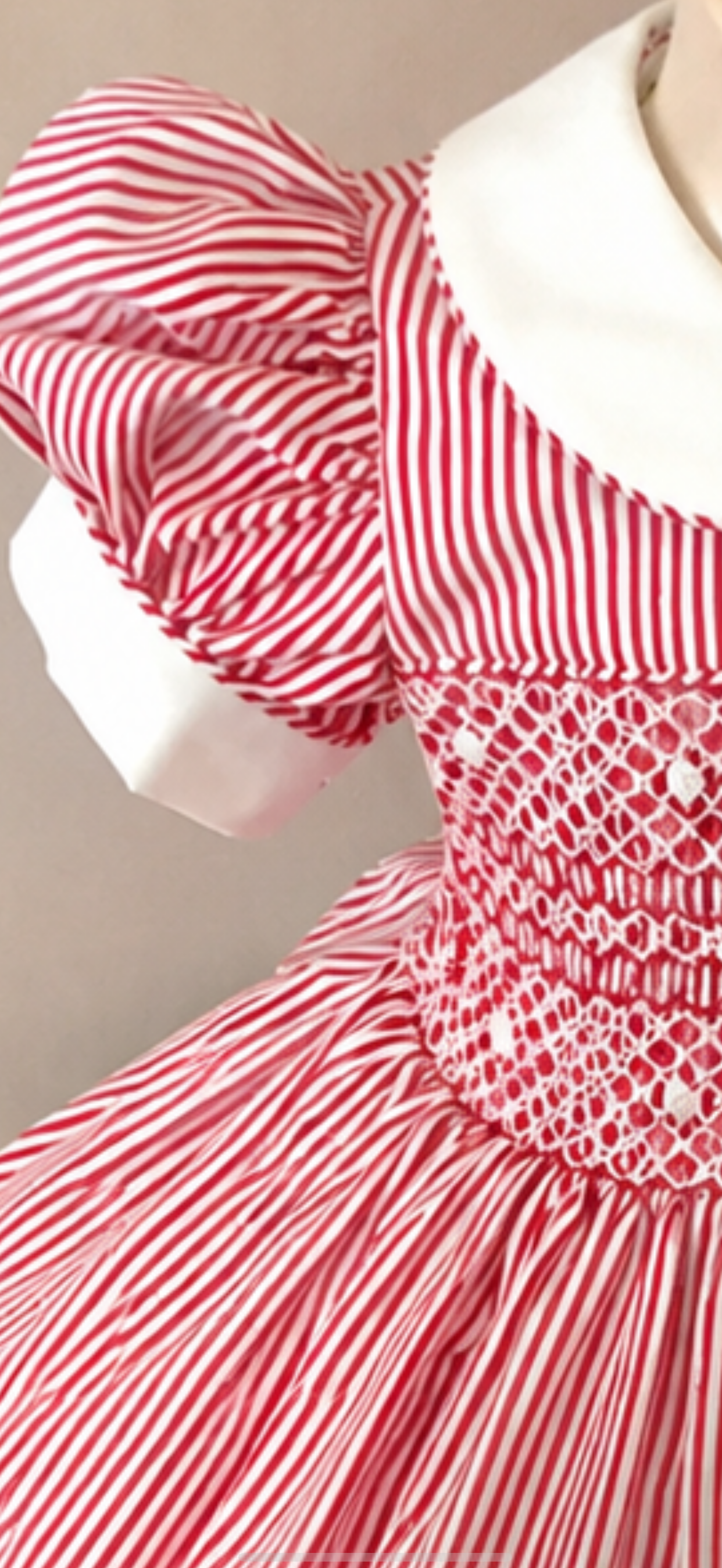 Candy cane Lane hand Smocked dress