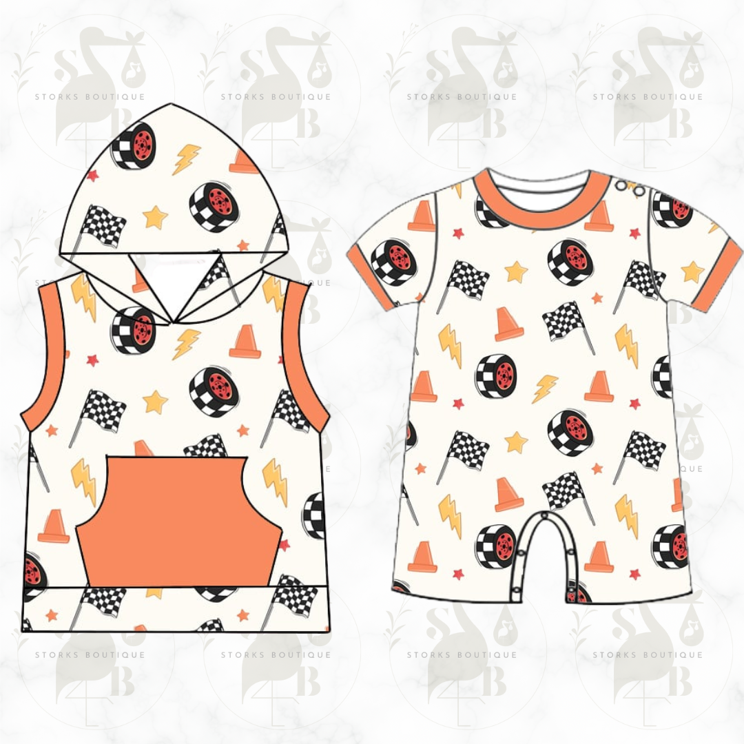 Checkered Racer- orange