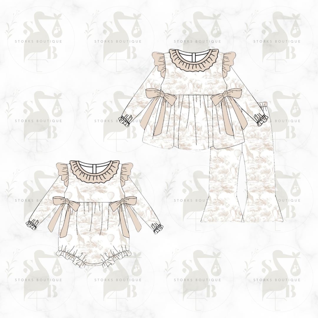 Beige safari Toile