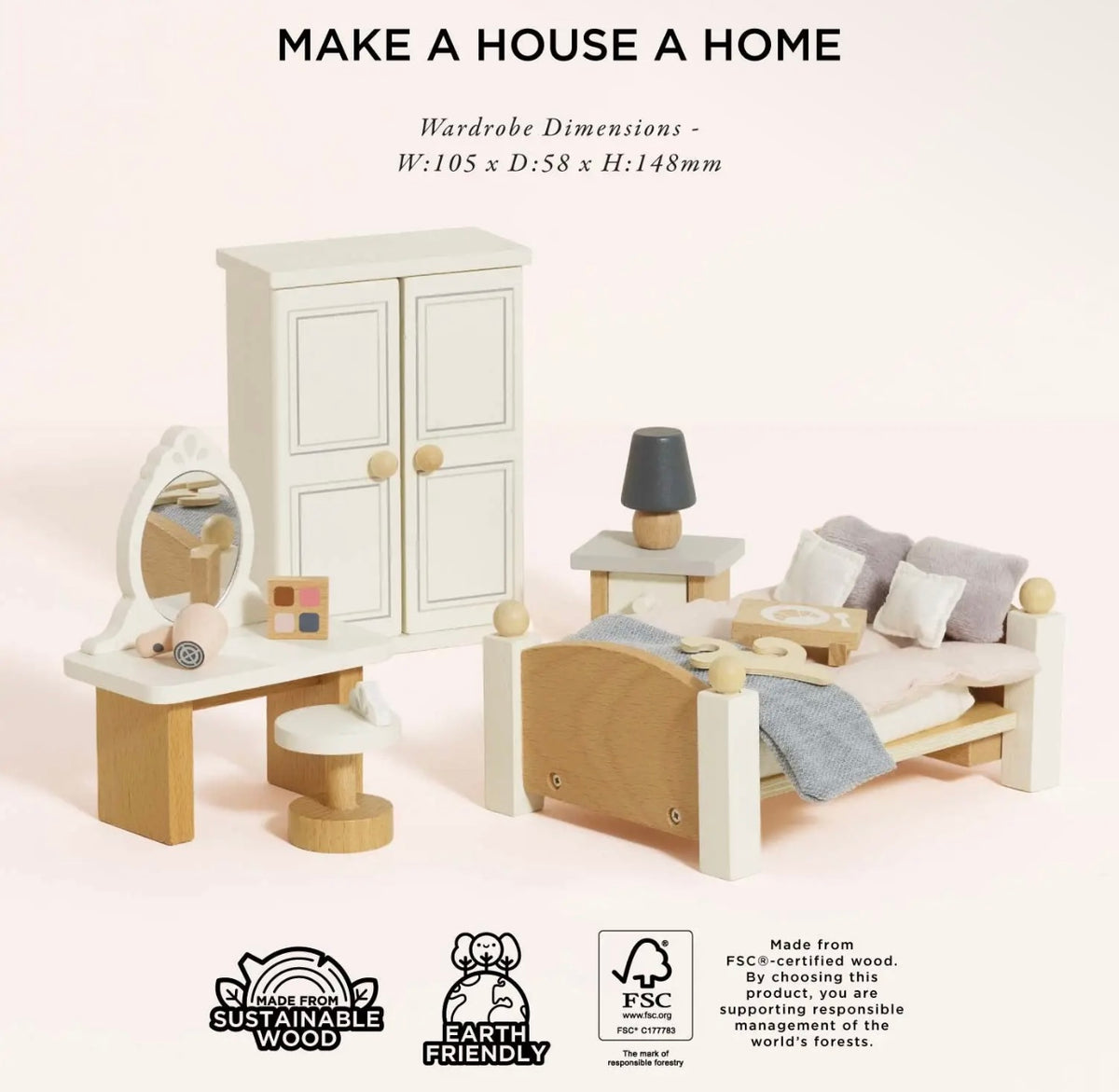 Moms bedroom dolls house accessories