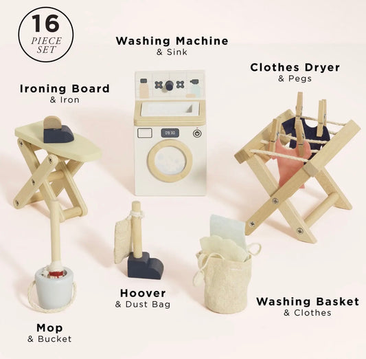 Laundry room dolls house accessories