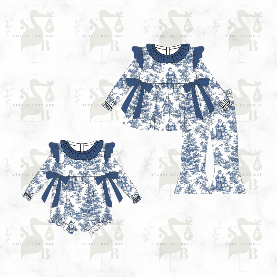 Navy Toile