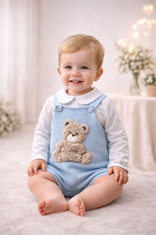 Bear Romper set PEX - blue