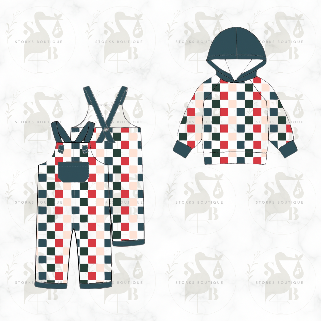 Festive checkered