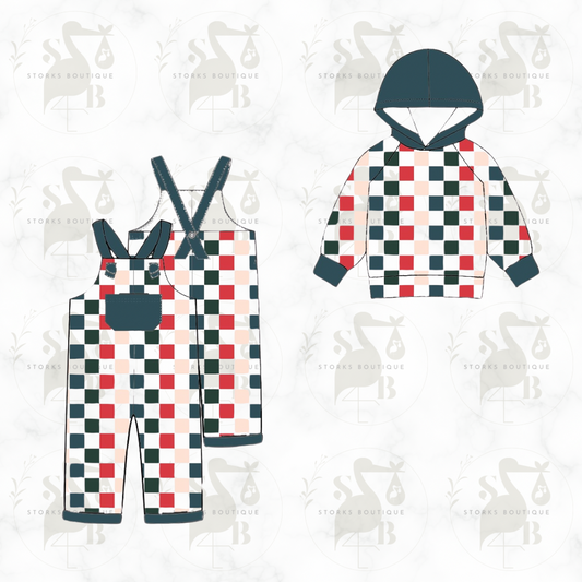 Festive checkered