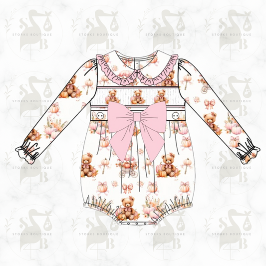 Teddy Pumpkin Romper