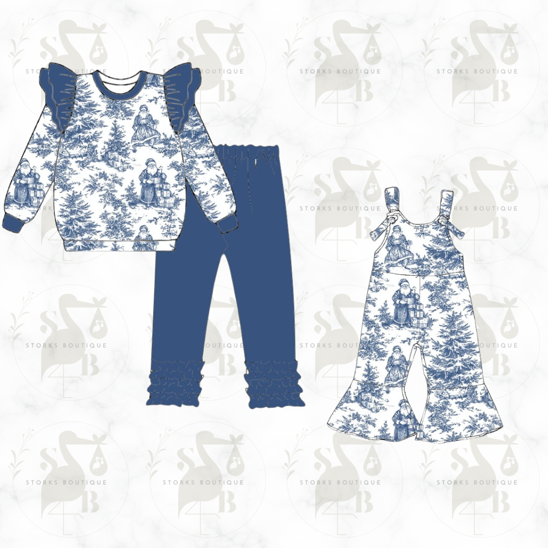 Navy Toile