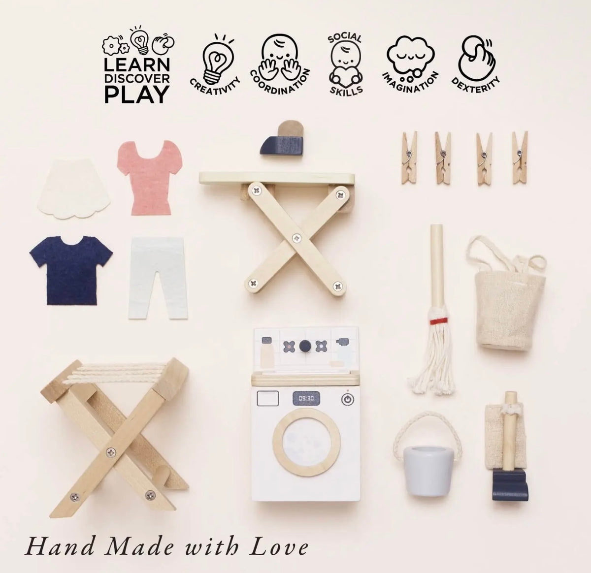 Laundry room dolls house accessories
