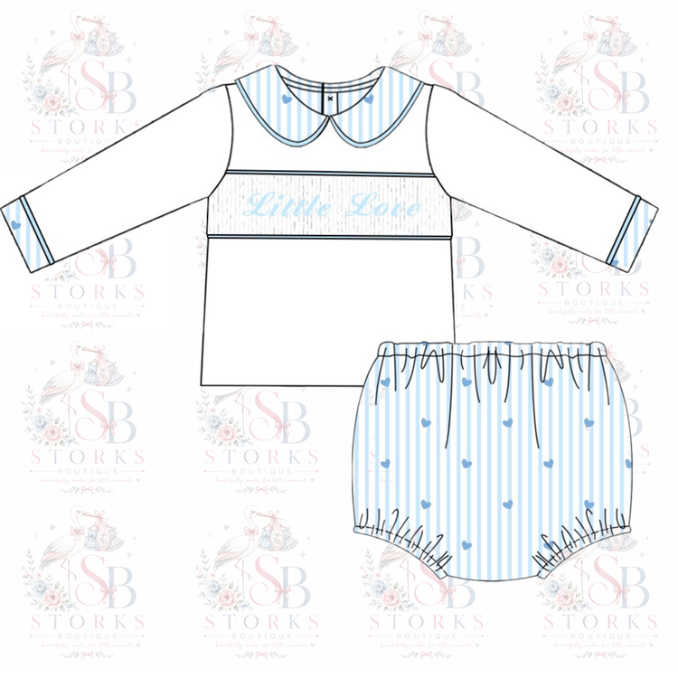 Little love smocked jam pant set boys