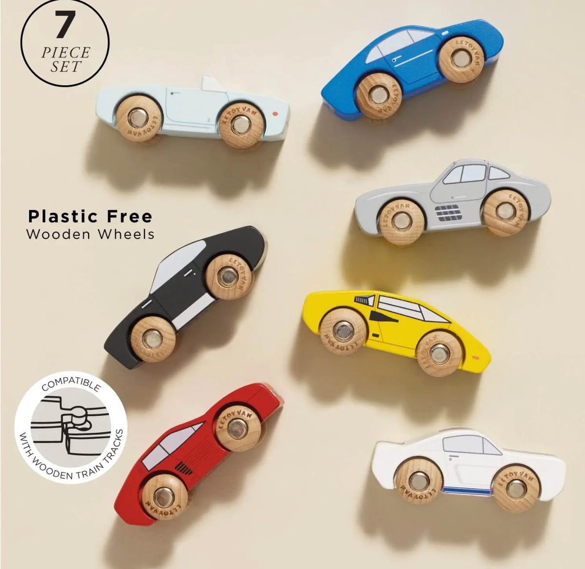 Classic wooden sports car set