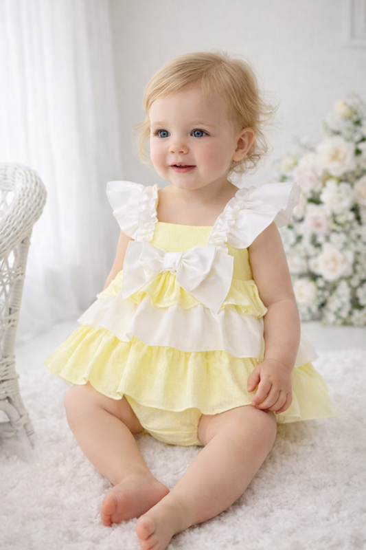 Weemee puff ball sundress with pant
