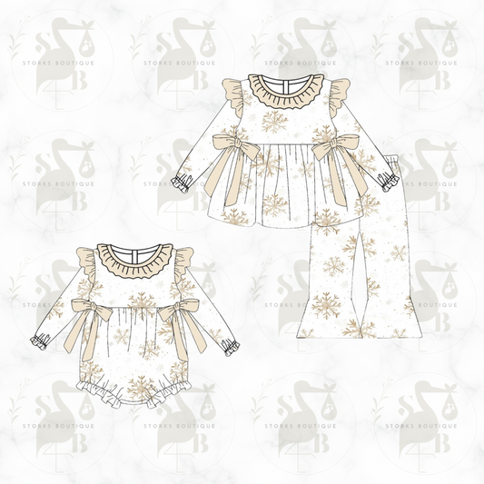 Golden snowflakes