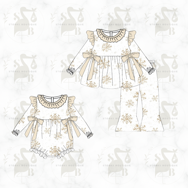 Golden snowflakes